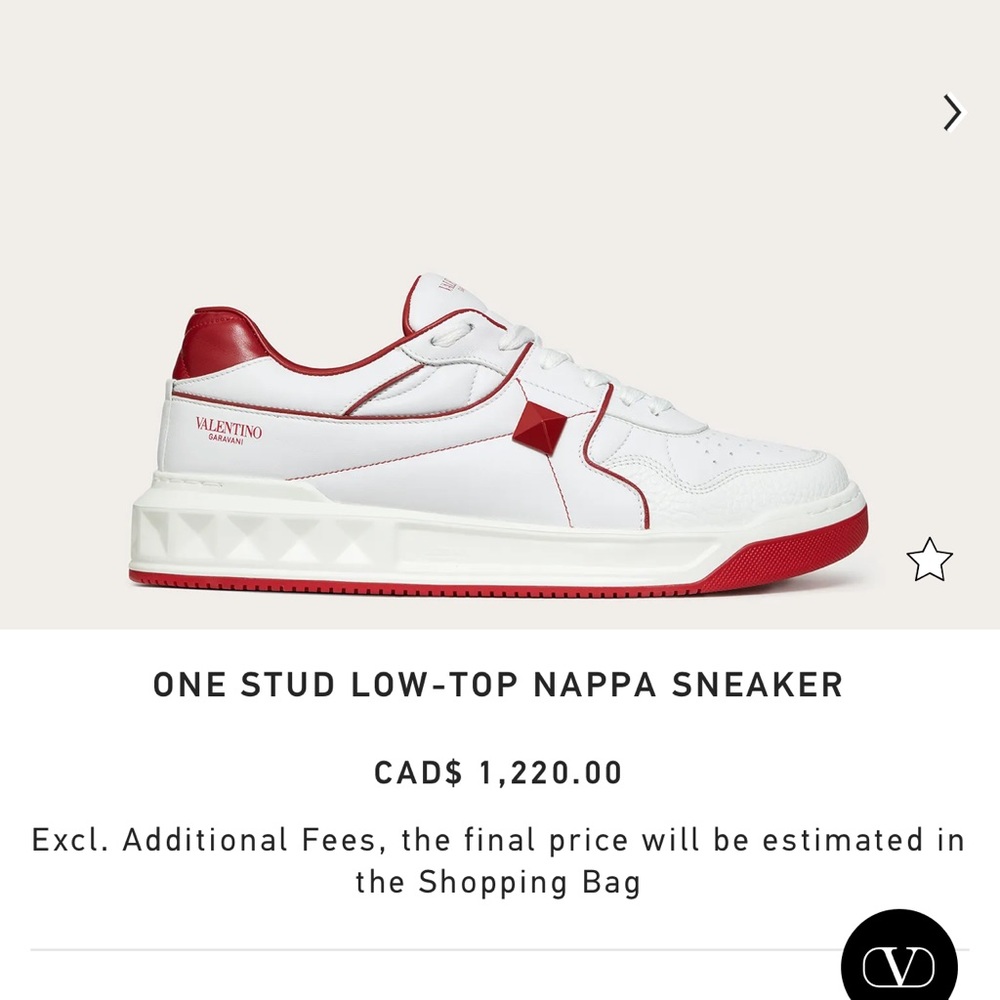 Valentino Garavani one stud low top sneakers